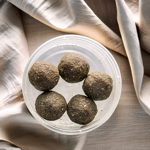 Organic Crushed Black Sesame Laddu - Image 2