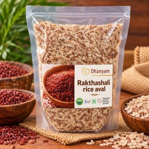 Organic Rakthasali Aval | Organic Rakthasali Poha