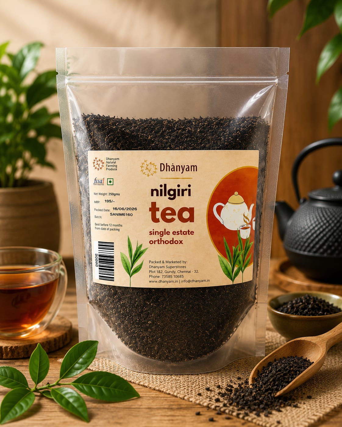 Organic Nilgiri Tea Powder | Organic Orthodox Tea Powder