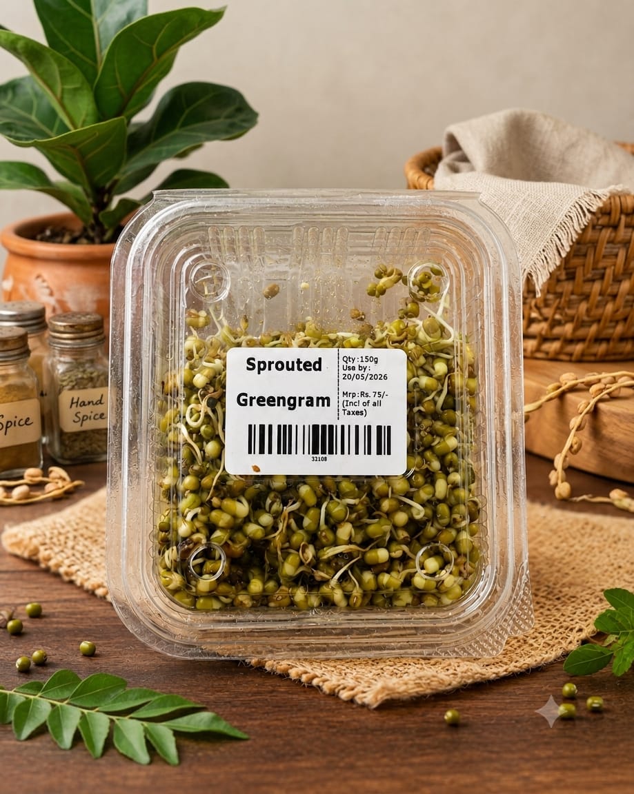 Organic Fresh Greengram Sprouts