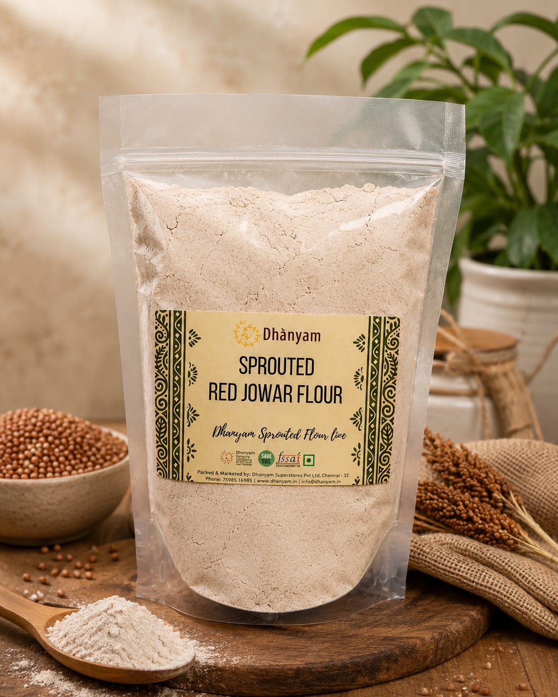 Organic Sprouted Red Jowar Flour