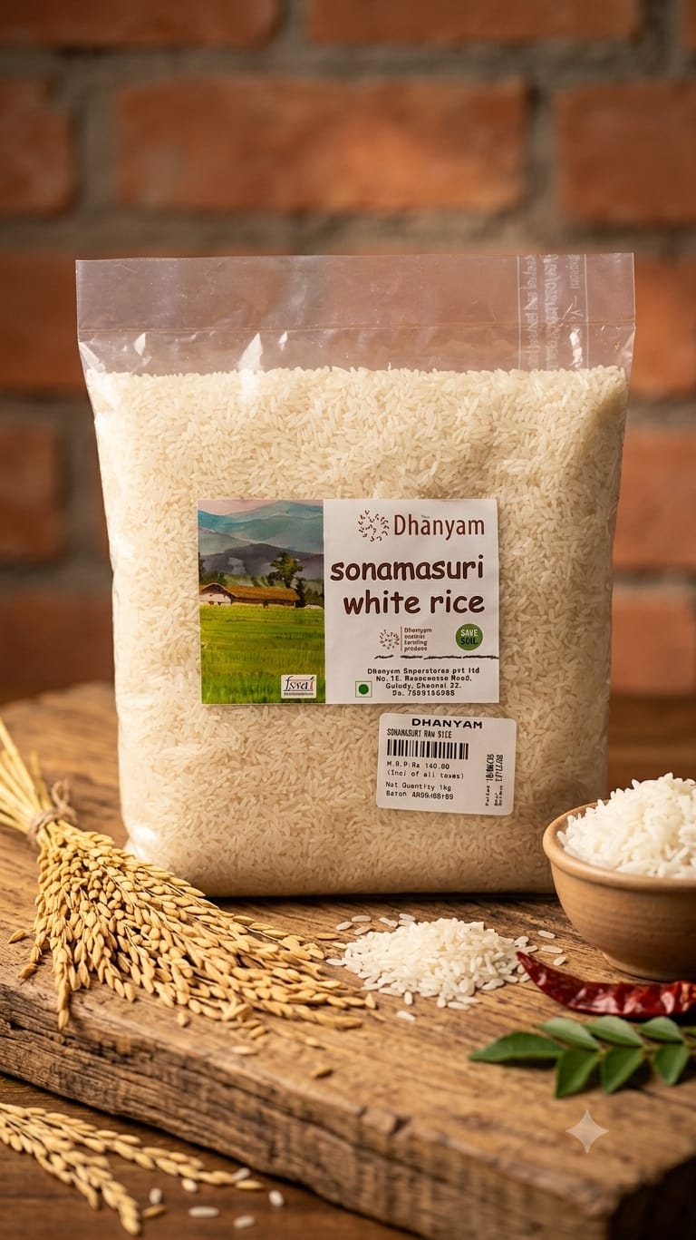 Organic Sonamasuri Raw Rice