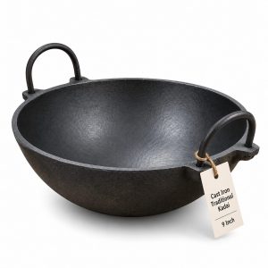 Cast Iron 9 Inch Traditional Kadai