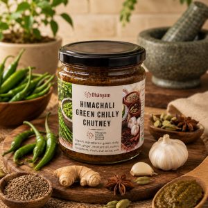 Organic Himachal Green Chilly Chutney