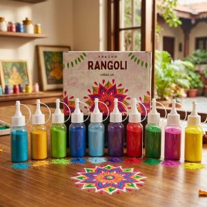 Rangoli Colour - Set 0f 10 Easy to use Bottles